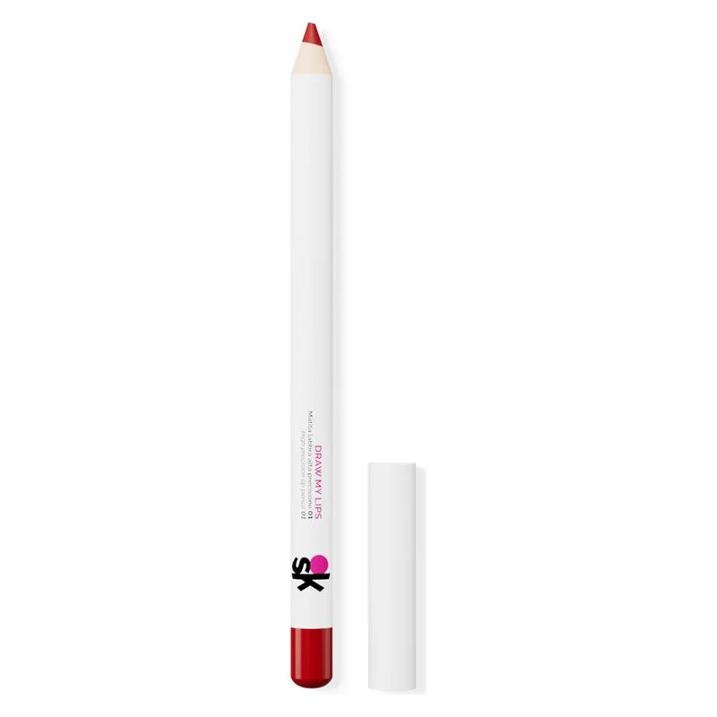 Overskin Draw My Lips Matita Labbra Alta Precisione 01 Rosso Cinica — Matita labbra