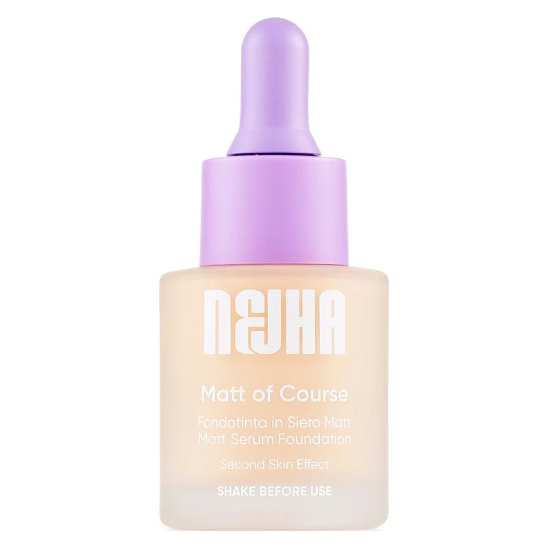 Nejha Matt Of Course Fondotinta Opaco W02 Vaniglia 18 ml — Fondotinta