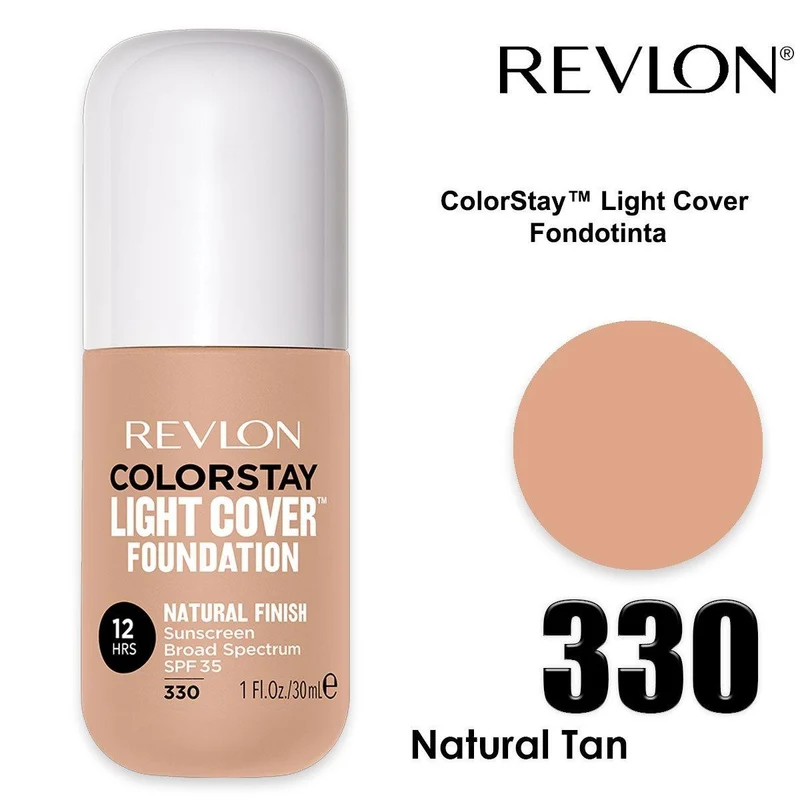 Revlon Colorstay Light Cover Fondotinta Natural Tan 330 — Fondotinta