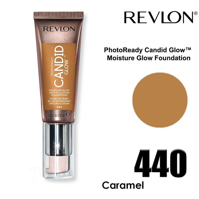 Revlon PhotoReady Candid Glow Fondotinta Caramel 440 — Fondotinta
