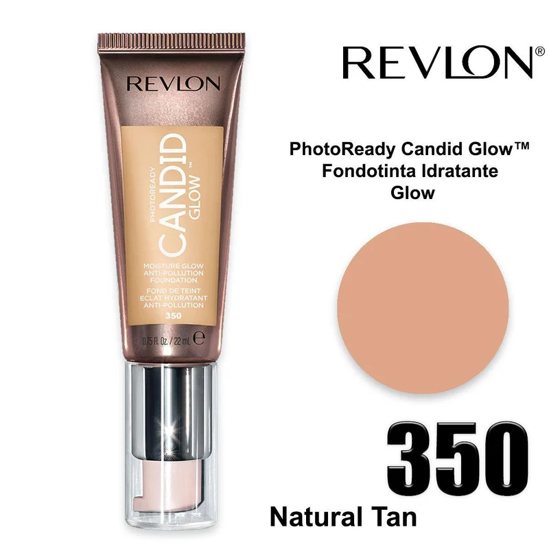 Revlon PhotoReady Candid Glow Fondotinta Natural Tan 350 — Fondotinta