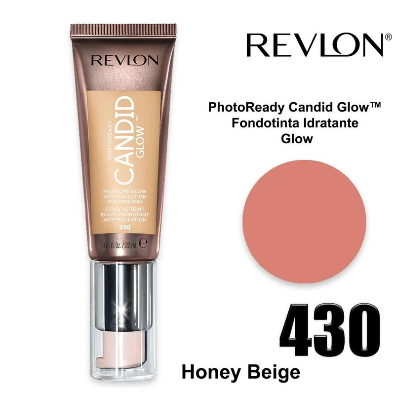 Revlon PhotoReady Candid Glow Fondotinta Honey Beige 430 — Fondotinta