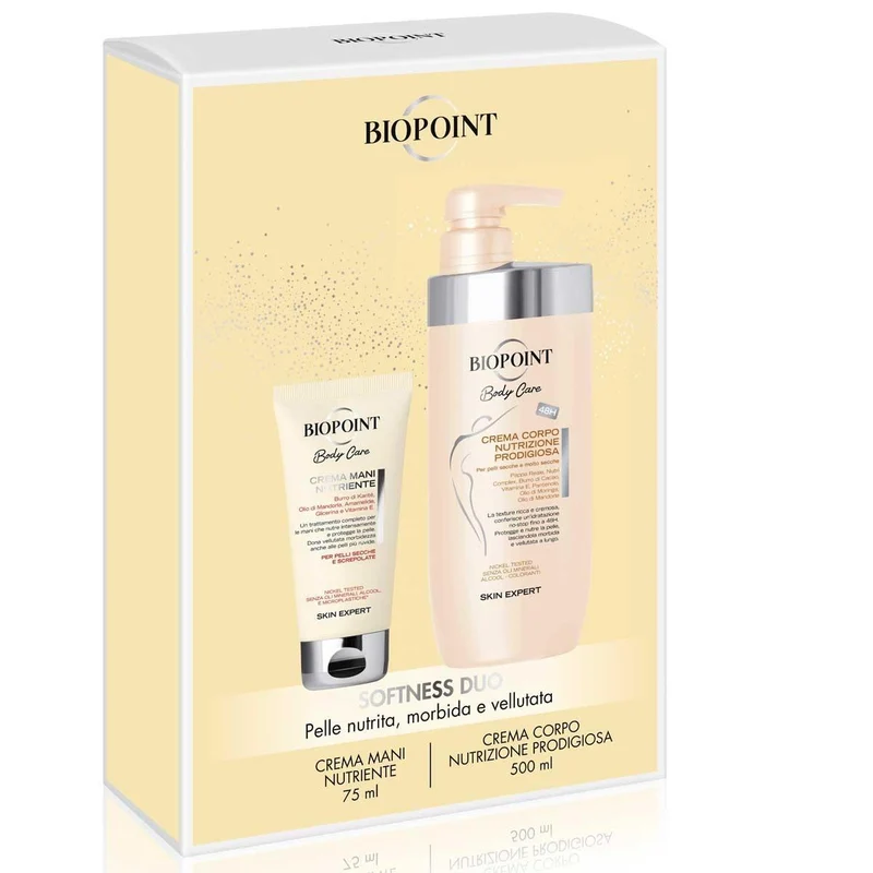 Biopoint Crema Mani 75 ml + Crema Nutriente Prodigiosa 500 ml — Set corpo