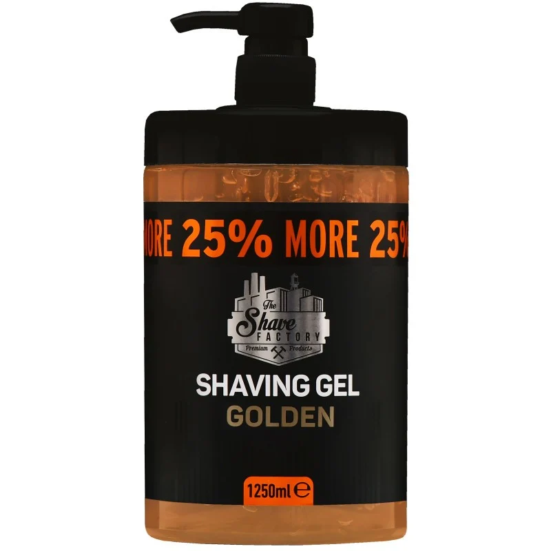 The shave factory Gel da barba Golden 1250 ml — Gel da barba
