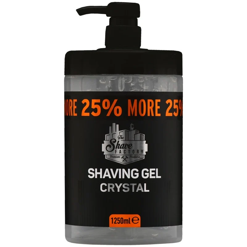 The Shave Factory Gel da barba cristallino 1250 ml — Gel da barba