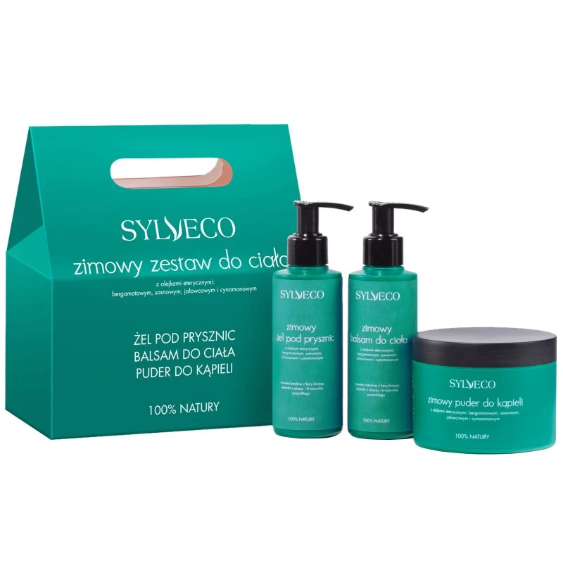 Sylveco Set corpo invernale polvere da bagno 150g + balsamo 150ml + gel 150ml — Set corpo