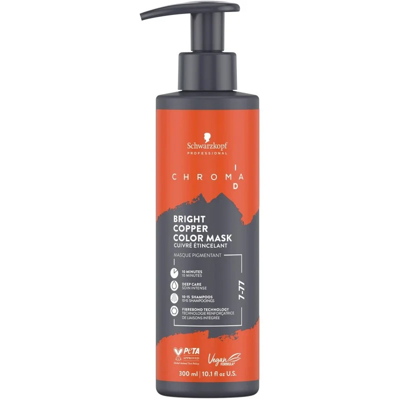 Schwarzkopf Chroma ID Maschera colorata 7-77 Rame brillante 300 ml — Maschera colorante