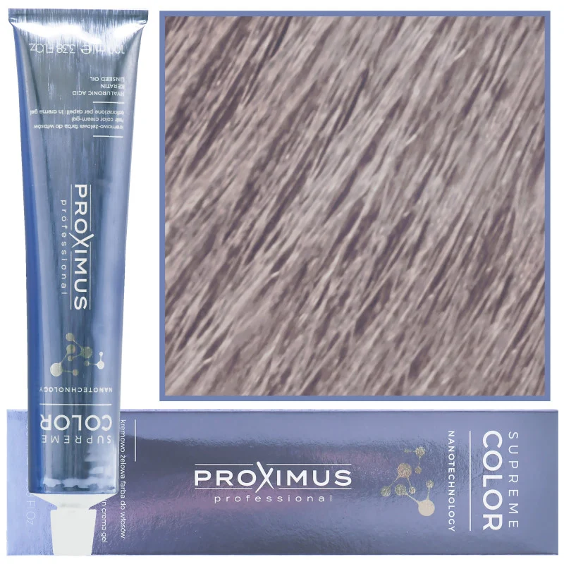 Proximus Supreme Color Nanotechnology 9,12 Biondo cenere violetto 100 ml — Tinta per capelli