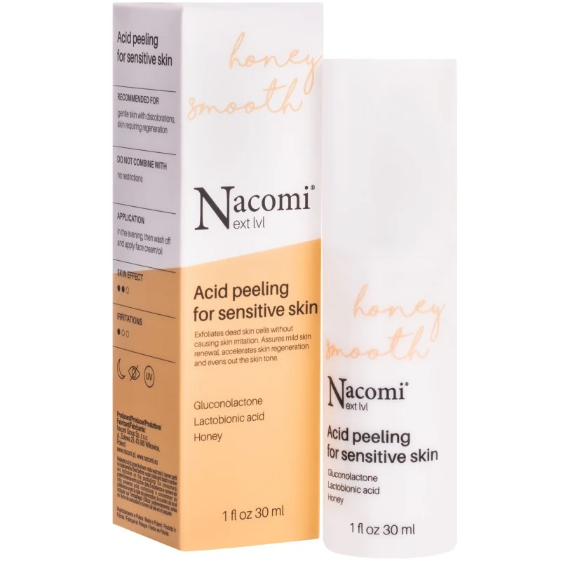 Nacomi Next Level Honey Smooth Peeling viso acidi 30 ml — Peeling viso