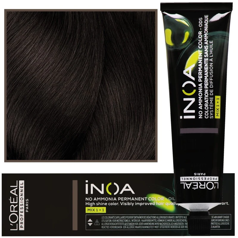 L'Oréal Inoa 60ml 4.15 Castano Mogano Cenere — Tintura per capelli