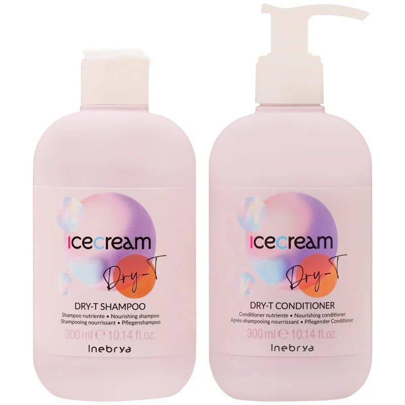 Inebrya Ice Cream Dry-T Set Shampoo Balsamo 300ml — Kit capelli