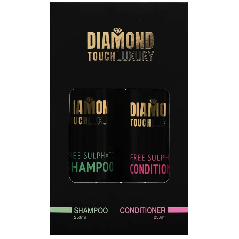 Diamond touch luxury Set senza solfati 2x250ml Shampoo Balsamo — Kit shampoo e balsamo