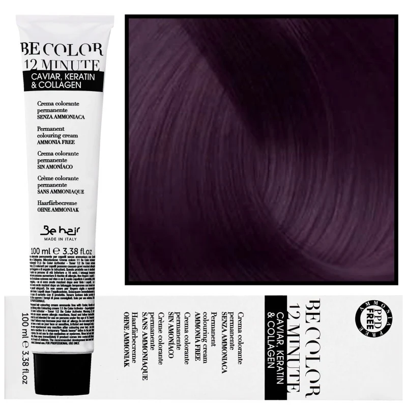 Be Hair Be Color 12 Minuti 4,2 Castano Medio Viola 100 ml — Tintura Capelli
