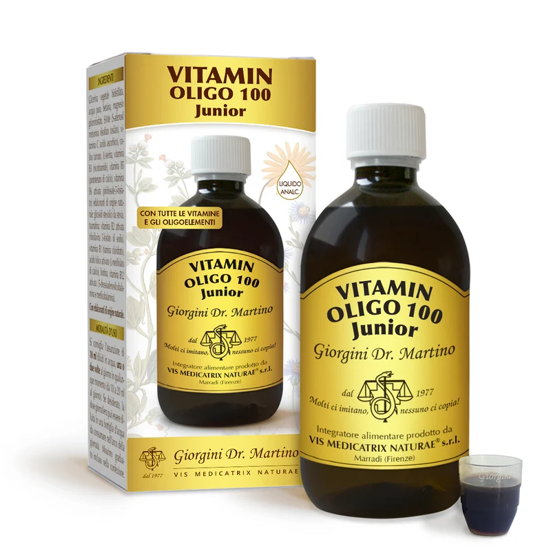 Dr Giorgini Vitamin Oligo 100 Junior Liquido Analcoolico 500 ml — Integratore
