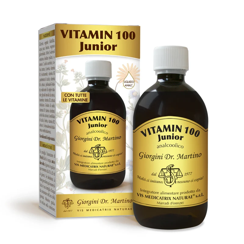 Dr Giorgini Vitamin 100 Junior Liquido Analcoolico 500 ml — Integratore