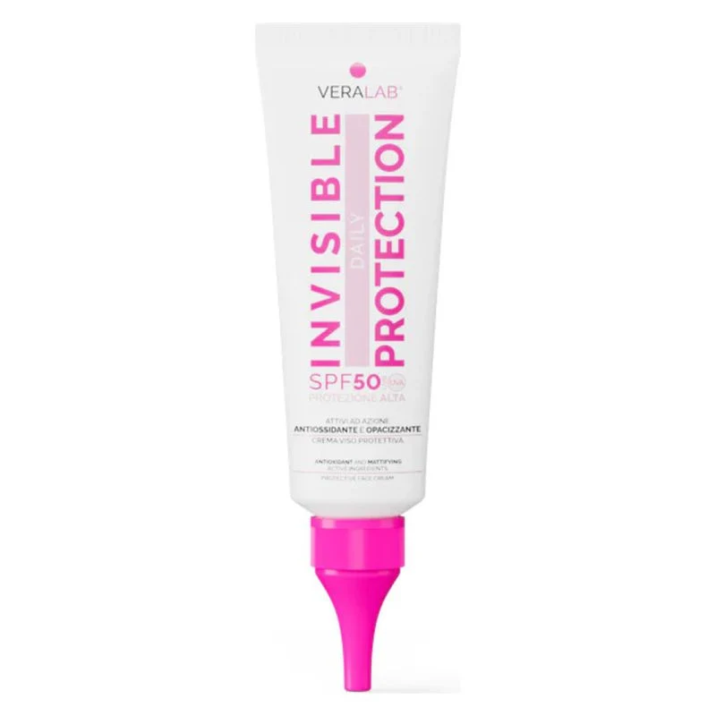 Veralab Invisible Daily Protection Spf 50 Crema Viso Con Attivi Opacizzanti 50 ml — Crema solare