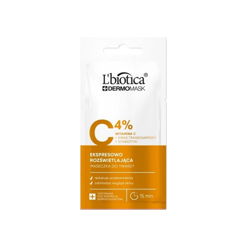 L'biotica DermoMask C 4% Maschera illuminante viso 8 ml — Maschera viso