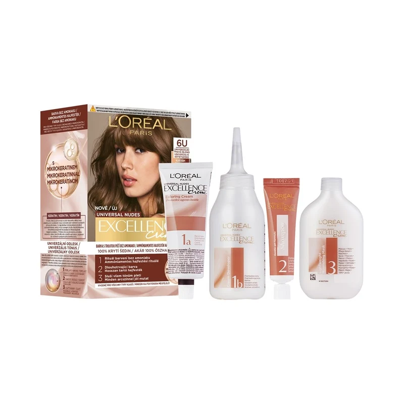 L'Oréal Paris Eccellenza Universal Nudes Tinta permanente per capelli colore 6U — Tinta capelli