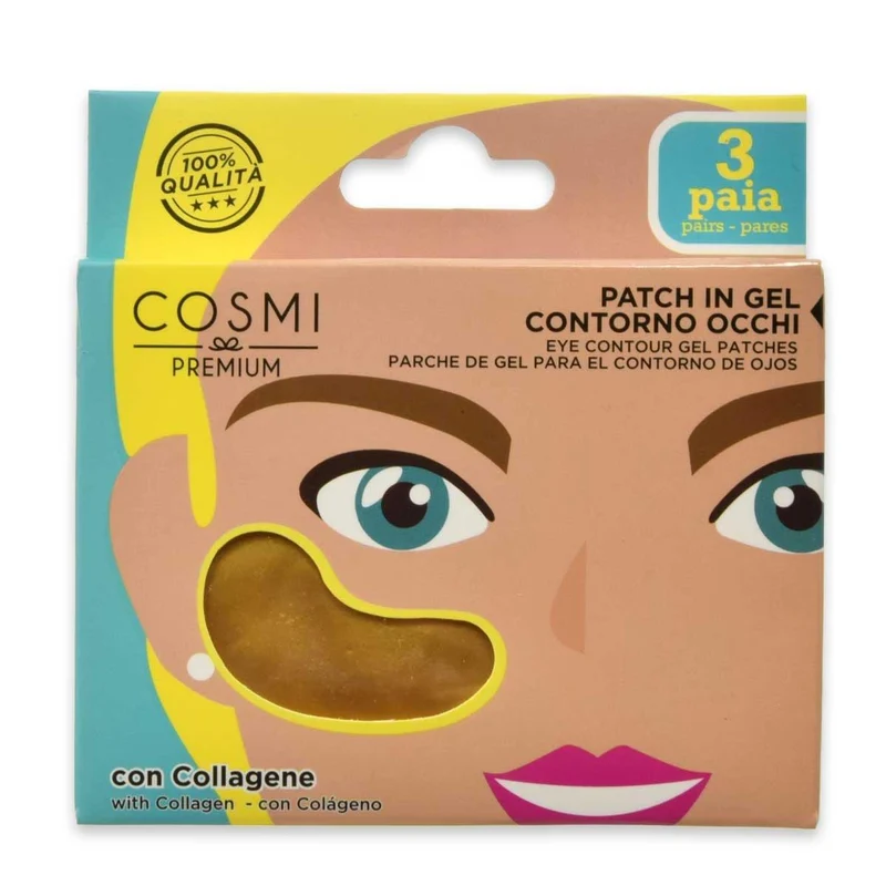 Cosmi Maschera occhi gel oro 3 pezzi — Maschera occhi