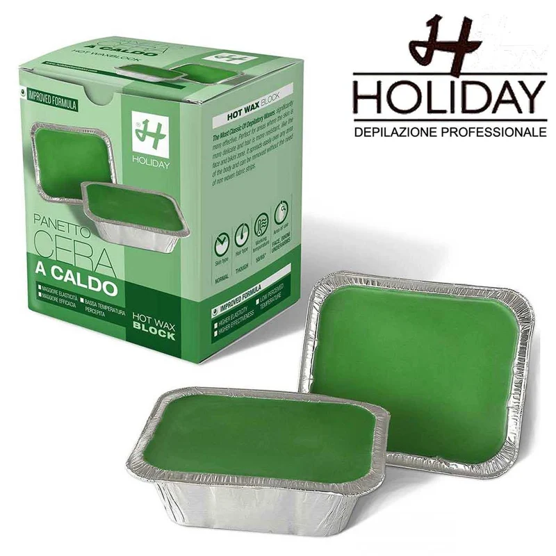 Holiday Cera a caldo formula vacanza classic verde 2x500 ml — Cera depilatoria