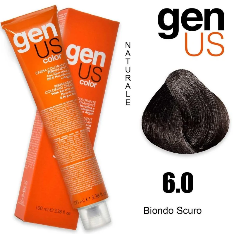 Genus Crema colorante permanente 6,0 100 ml — Tintura permanente