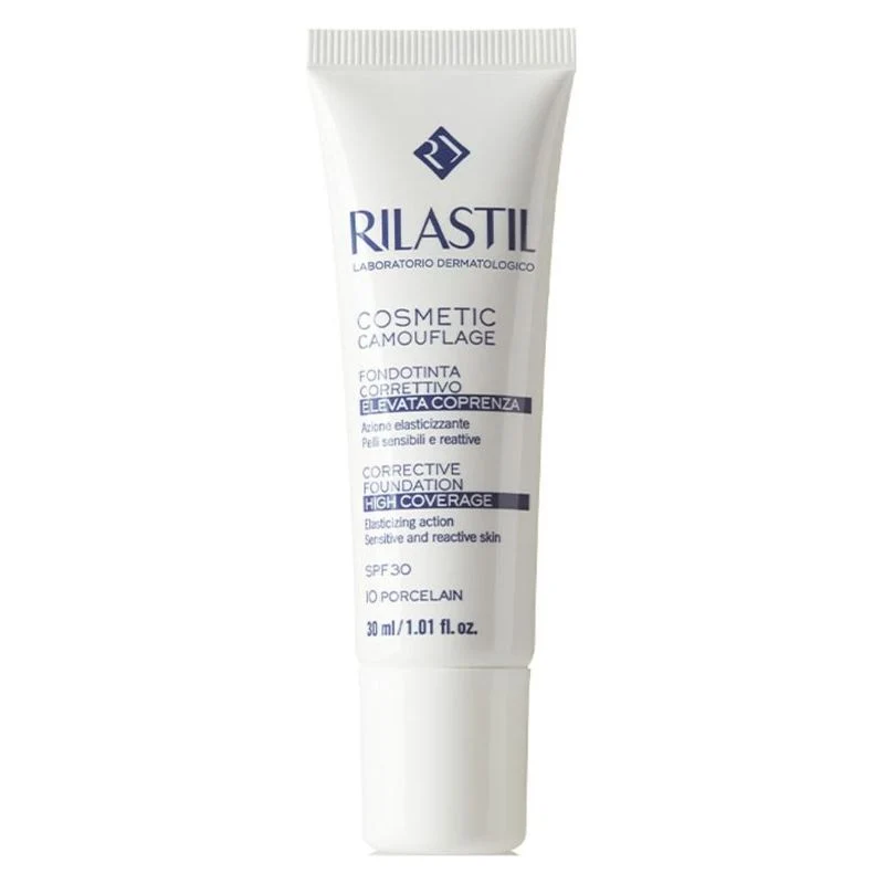Rilastil Cosmetic Camouflage Fondotinta Correttivo SPF 30 10 Porcelain 30 ml — Fondotinta