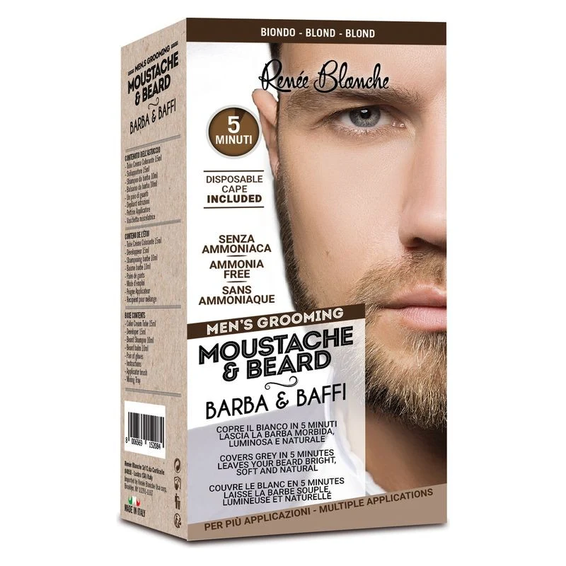 Renée Blanche Men's Grooming Moustache & Beard Biondo — Tintura barba