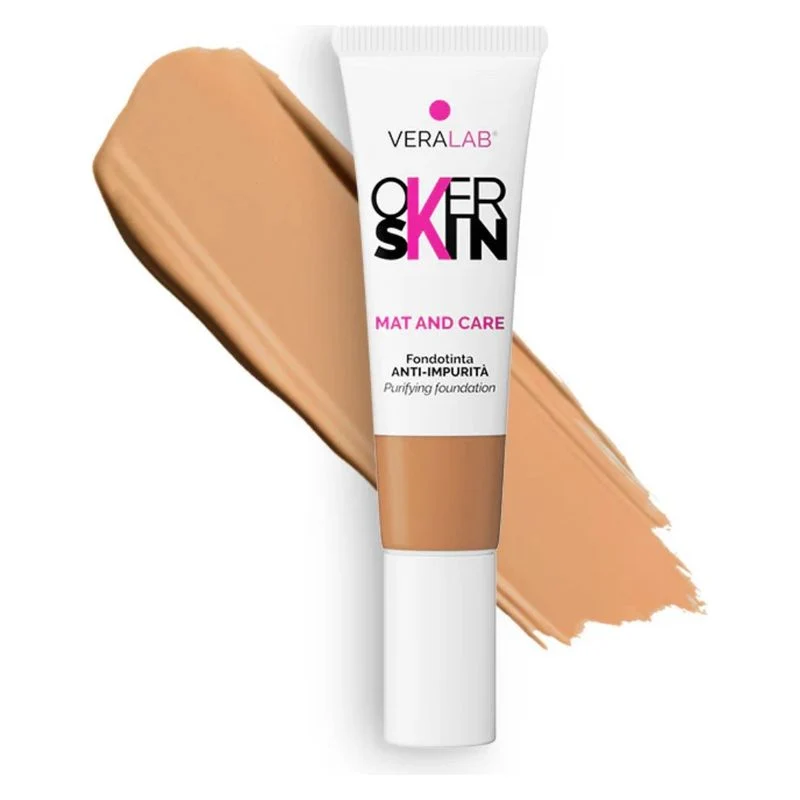 Overskin Mat And Care Fondotinta 10 Cinnamon 30 ml — Fondotinta