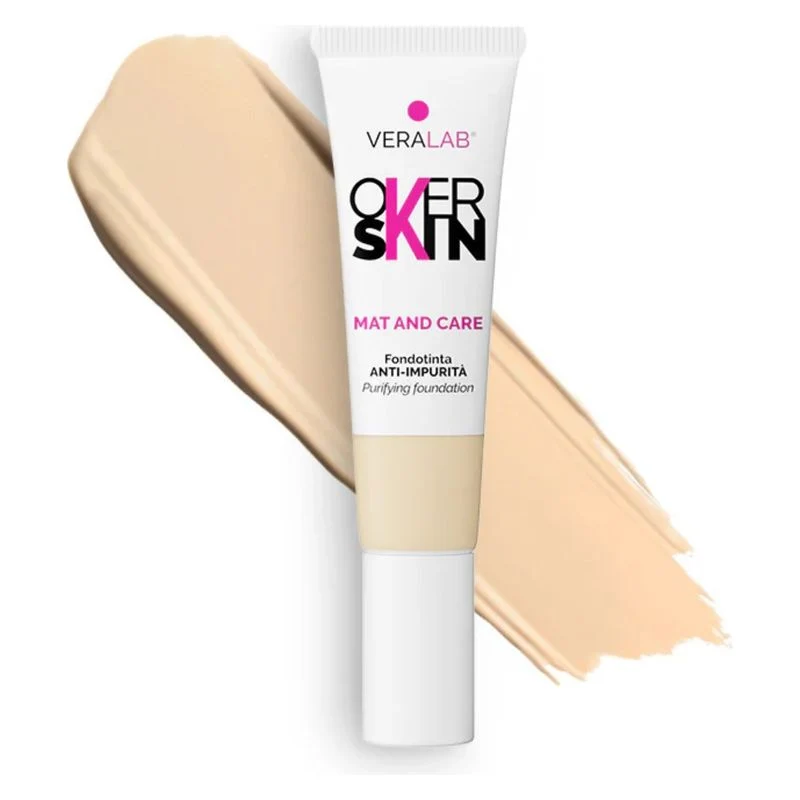 Overskin Mat And Care Fondotinta Anti Imperfezioni 03 Vanilla 30 ml — Fondotinta