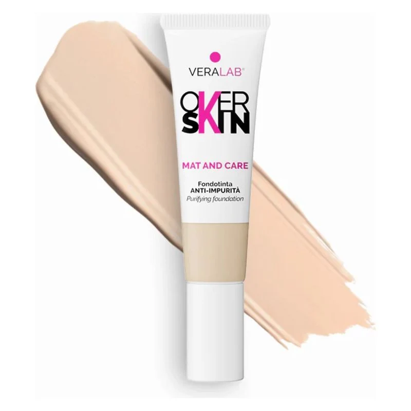 Overskin Mat And Care Fondotinta Anti Imperfezioni 02 Shell 30 ml — Fondotinta