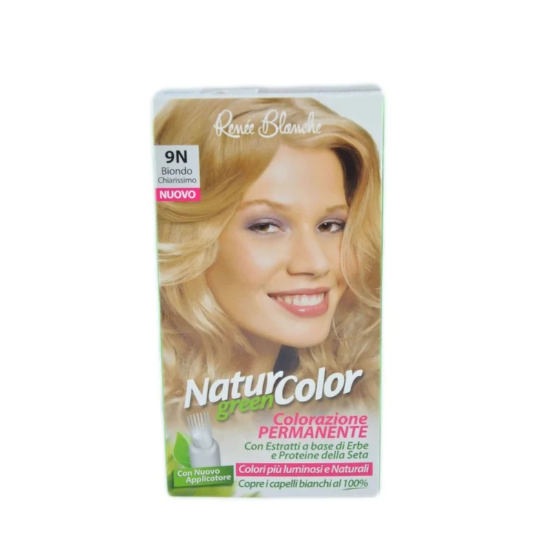 Renee Blanche Tinta Per Capelli Natur Color Green 9 N Biondo Chiarissimo — Tinta per capelli