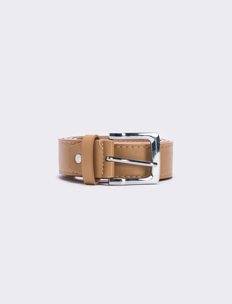 Cintura basic uomo elegante e versatile - Beige