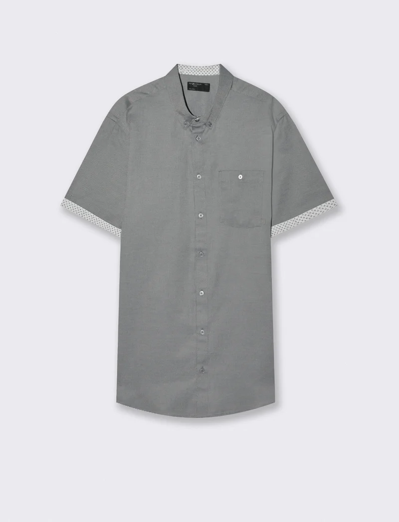 Camicia Oxford Regular Fit con taschino - Blu