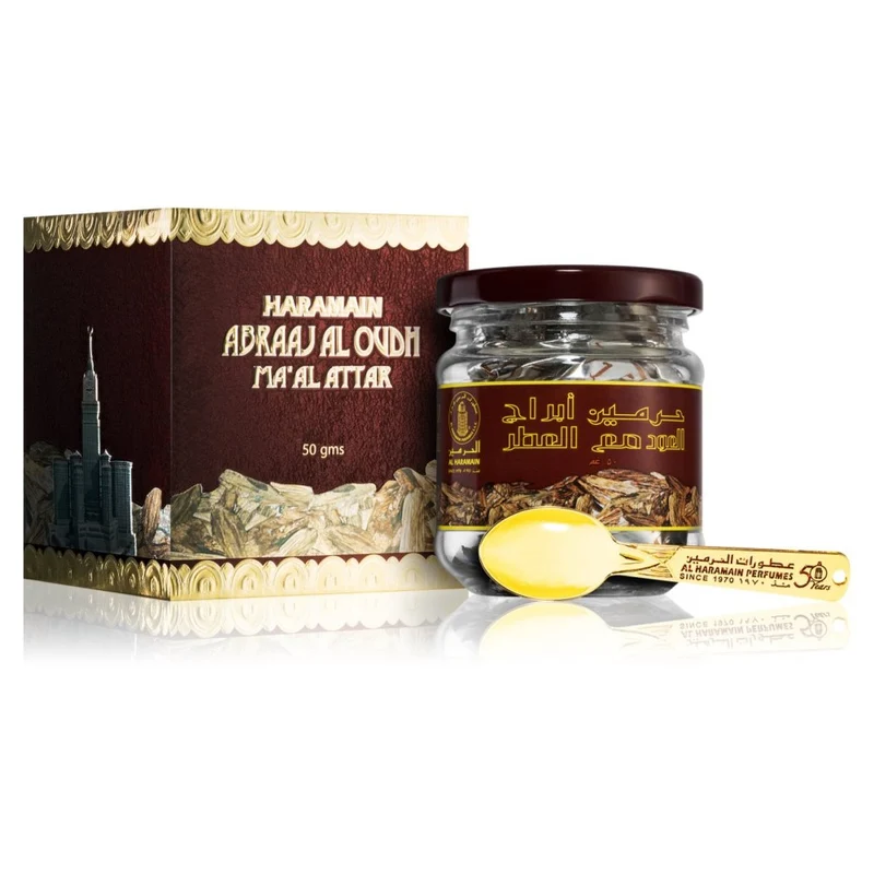 Al Haramain Abraaj Al Oudh Ma'Al Attak 50 g — Incenso