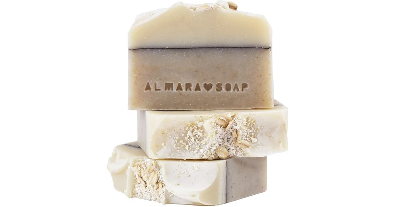 Almara Soap Natural Oatmeal Cake Sapone Fatto a Mano Pelli Sensibili 90 g — Sapone