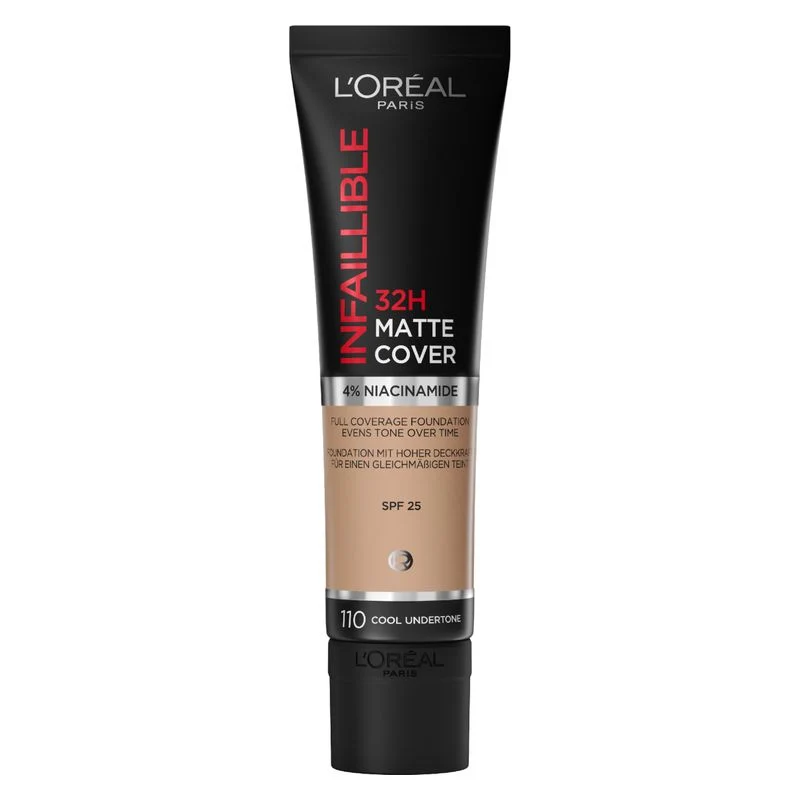 L'Oréal Infaillible 32H Matte Cover Fondotinta 110 Cool Undertone 30 ml — Fondotinta