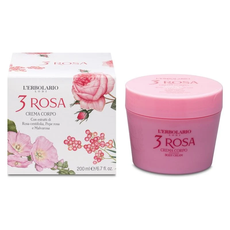 L'Erbolario 3 Rosa Crema Corpo 200 ml — Crema corpo