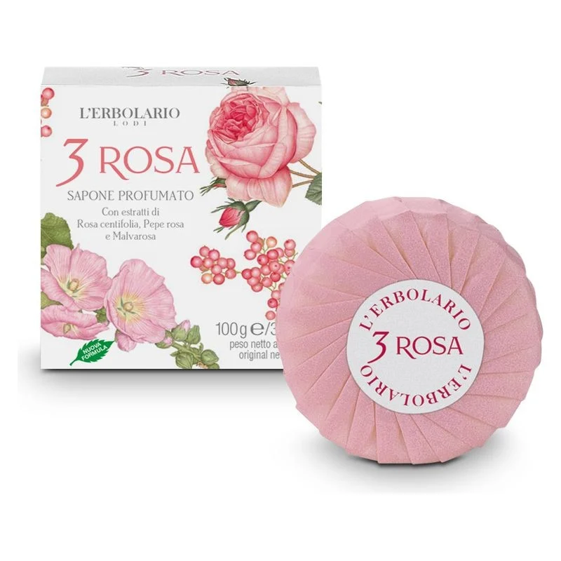 L'Erbolario 3 Rosa 100 g — Sapone Profumato