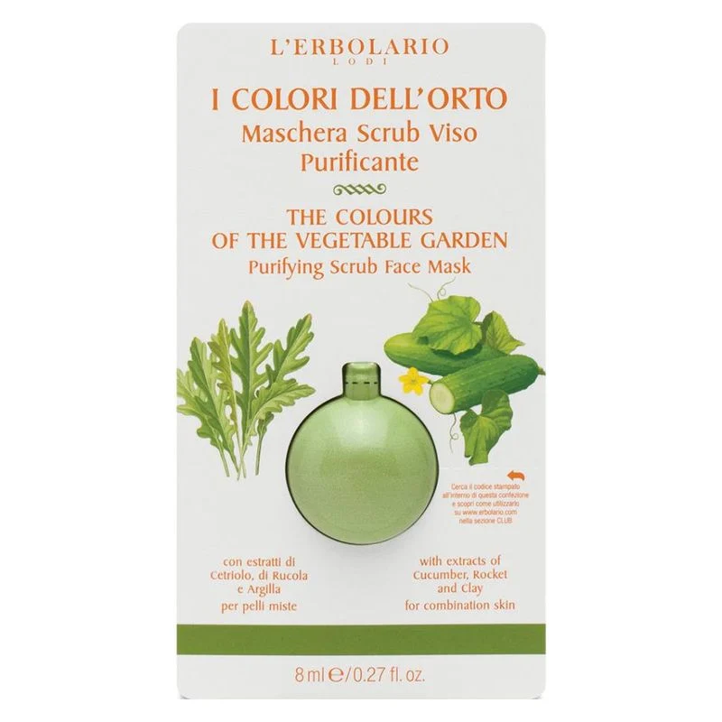 L'erbolario I Colori Dell'Orto Maschera Scrub Viso Purificante 8 ml — Scrub Viso