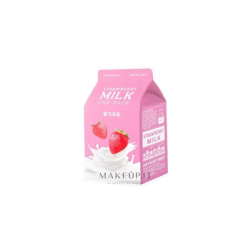 A'Pieu One-Pack Milk Strawberry Maschera Tessuto — Maschera in tessuto