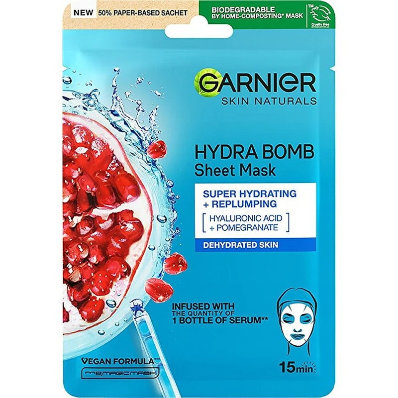 Garnier Moisture & Aqua Bomb Super 28 g — Maschera Viso Superidratante