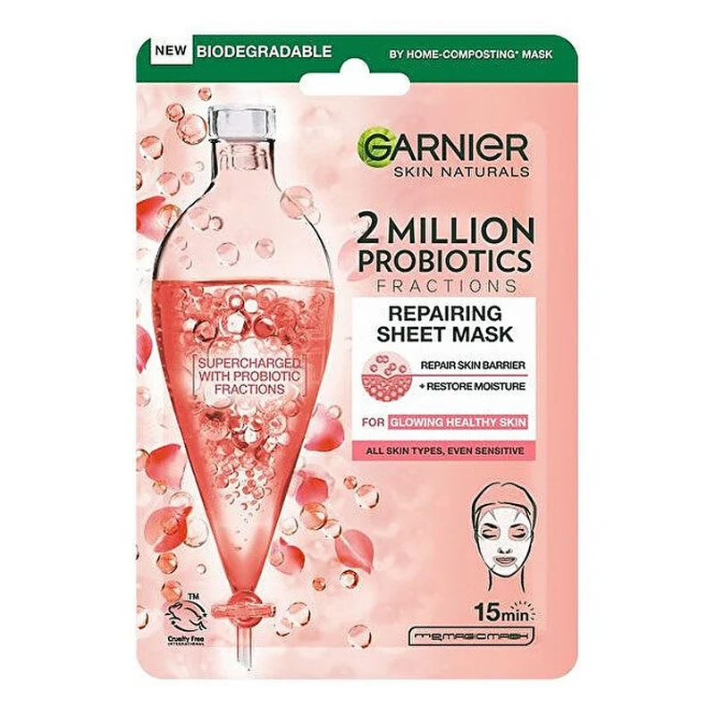 Garnier Skin Naturals Maschera Tessile Rigenerante Probiotica 22 g — Maschera Viso