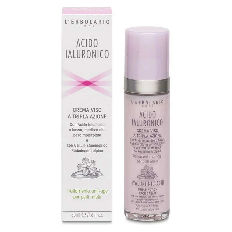 L'Erbolario Acido Ialuronico Crema Viso Tripla Azione 50 ml — Crema Viso