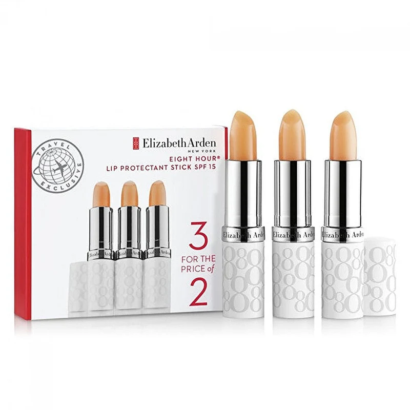 Elizabeth Arden Set Di Balsami Labbra Eight Hour Cream Lip Protect Trio — Balsamo labbra