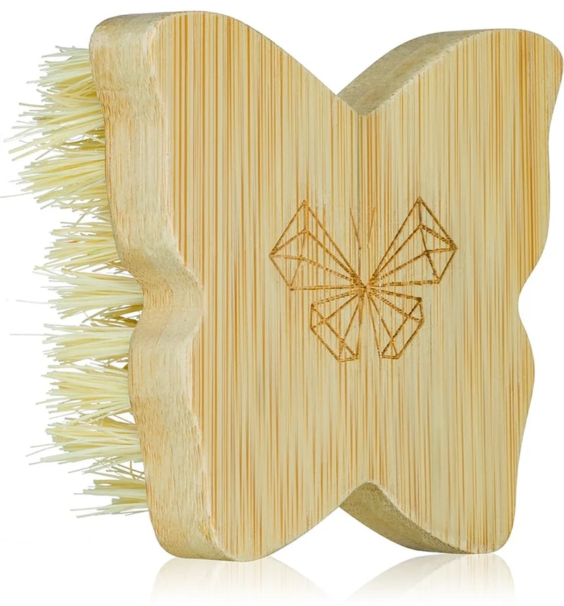 Crystallove Bamboo Butterfly Agave Body Brush Travel Spazzola Massaggi — Spazzola massaggio
