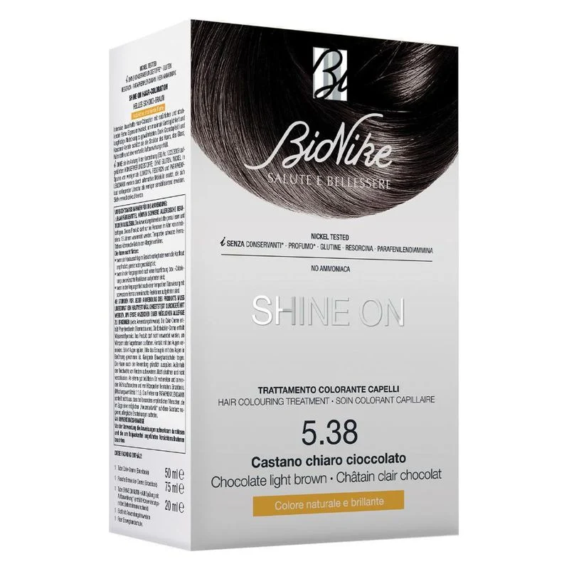 Bionike Shine On Trattamento Colorante Capelli 5.38 Castano Chiaro Cioccolato — Tinta Capelli