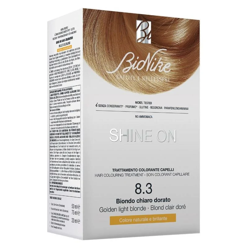 Bionike Shine On Trattamento Colorante Capelli 8.3 Biondo Chiaro Dorato — Tinta Capelli