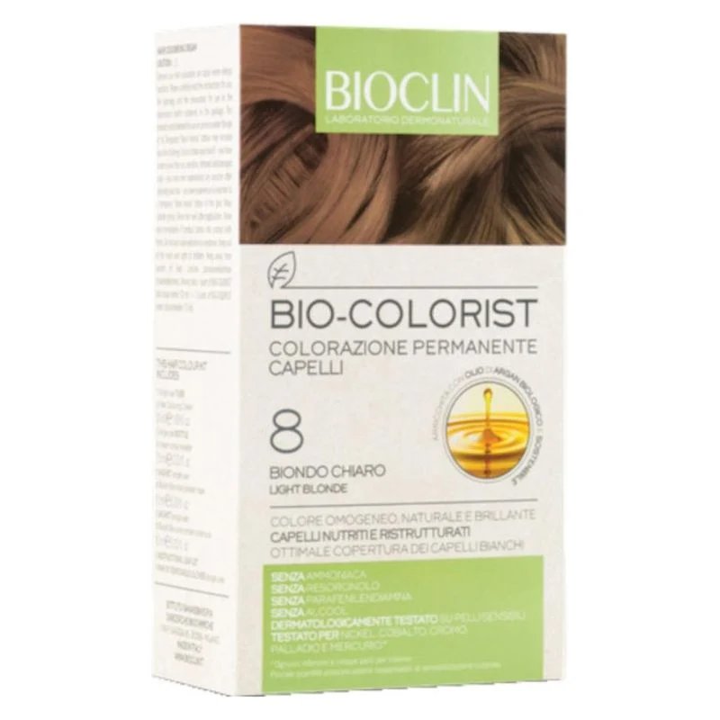 Bioclin Bio-Colorist Colorazione Permanente Capelli 8 Biondo Chiaro — Colorazione Capelli
