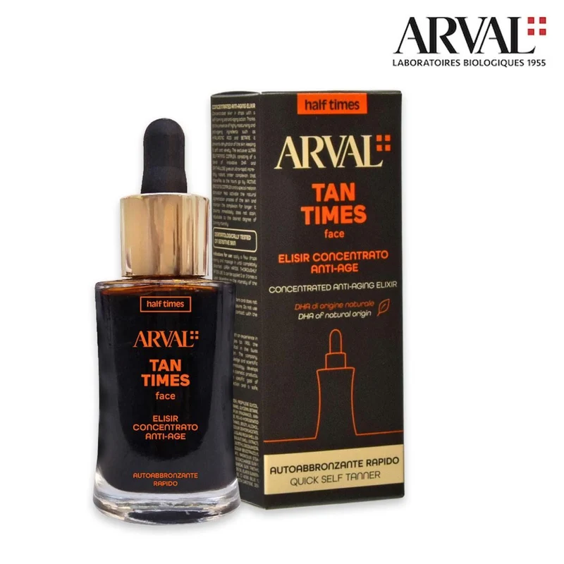 Arval Tan Times Face Elisir Concentrato Anti-Age Autoabbronzante 30 ml — Solare