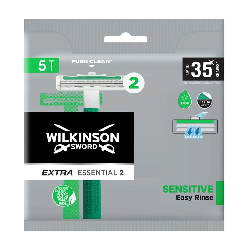 Wilkinson Rasoio Extra Essential 2 Sensitive 5 pezzi — Rasoio